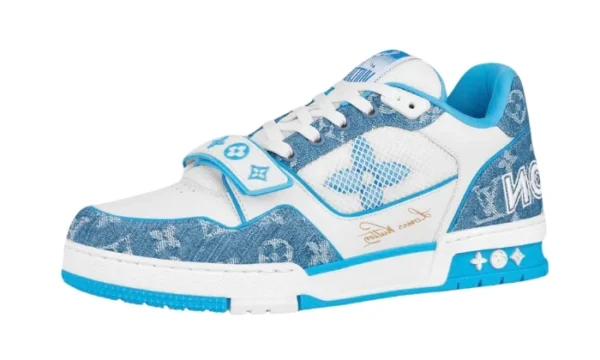 LOUIS VUITTON TRAINER Blaue Gummisohle