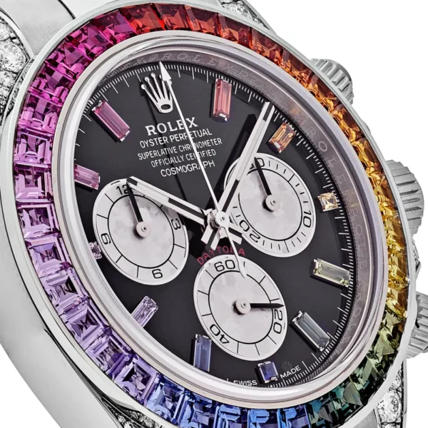 Rolex Daytona 116599RBOW 'Rainbow' White Gold Black Dial Sapphire Bezel (2022) – Bild 4